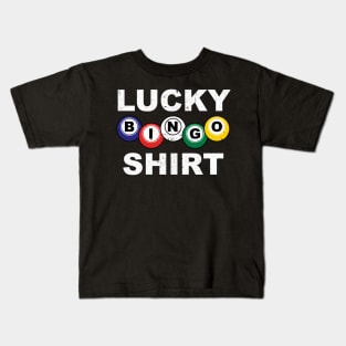 Funny Lucky Bingo Shirt Bingo Balls Kids T-Shirt